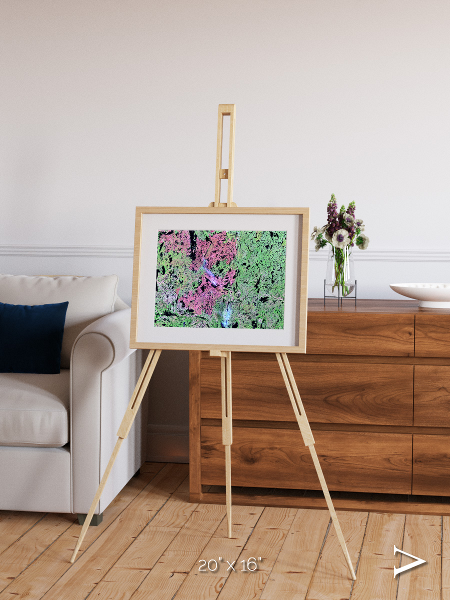 Ice River, Yellowknife Wetlands Framed & Mounted Print