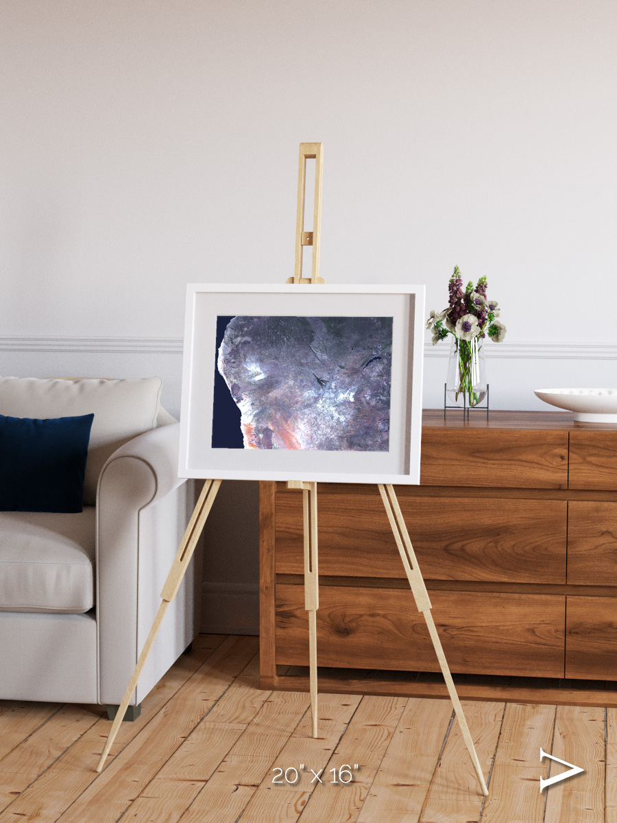 Sunlit Dunes, Africa Framed & Mounted Print
