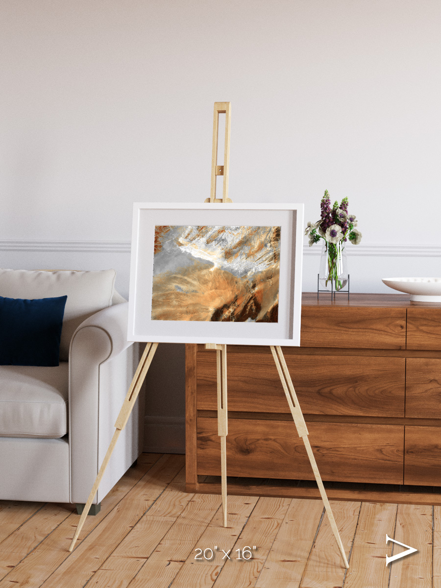 Etched Sands, Algerian Sahara Framed & Mounted Print