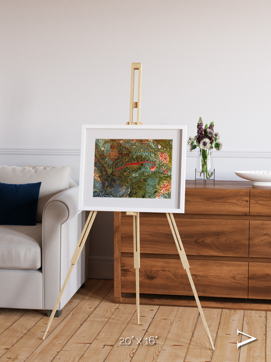 Ash and Stone, Anyuyskiy Volcano Framed & Mounted Print