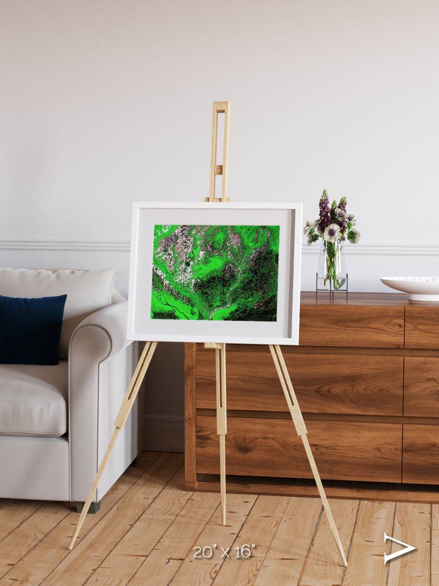 Ribbon River, Araca River Framed & Mounted Print