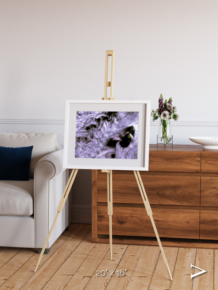 Vortices over Broutona, Kuril Islands Framed & Mounted Print