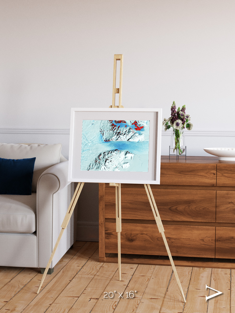 River of Ice, Byrd Glacier Framed & Mounted Print