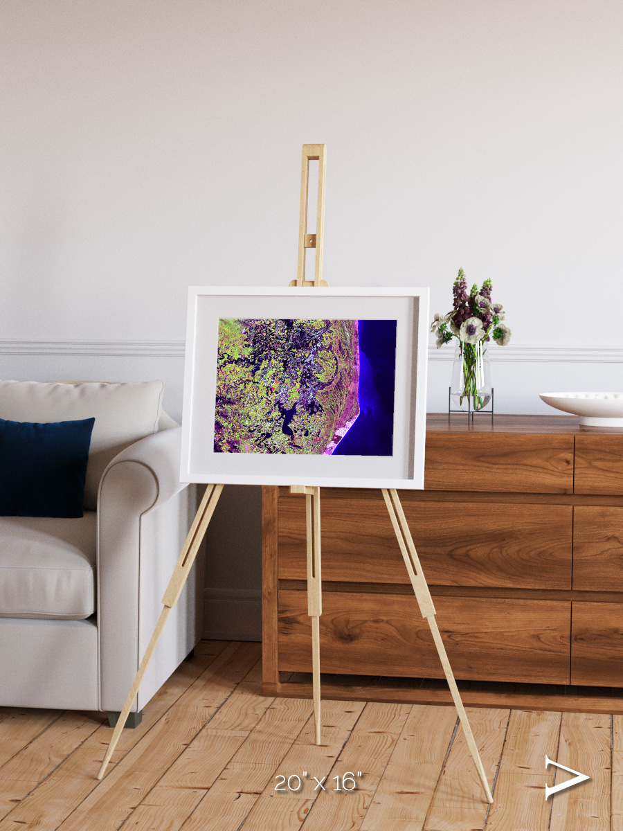 Wetland Mosaic, Cabo San Antonio Framed & Mounted Print