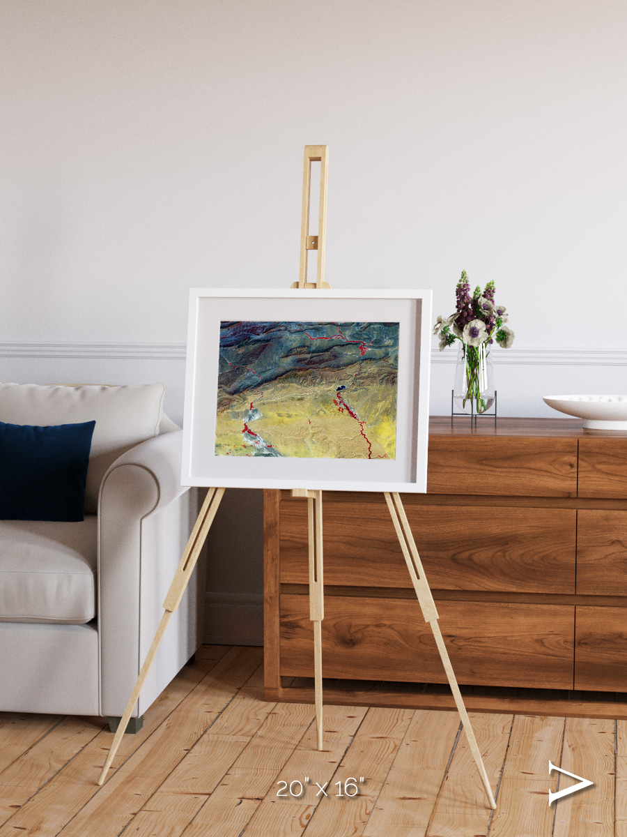 Crimson Veins, Atlas Mountains Framed & Mounted Print