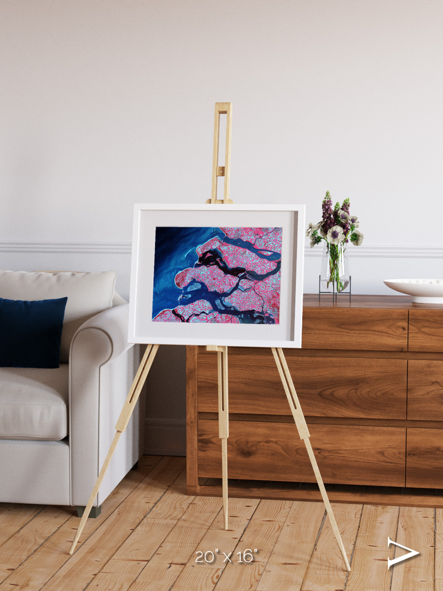 Windward Isles, Delta Region Netherlands Framed & Mounted Print