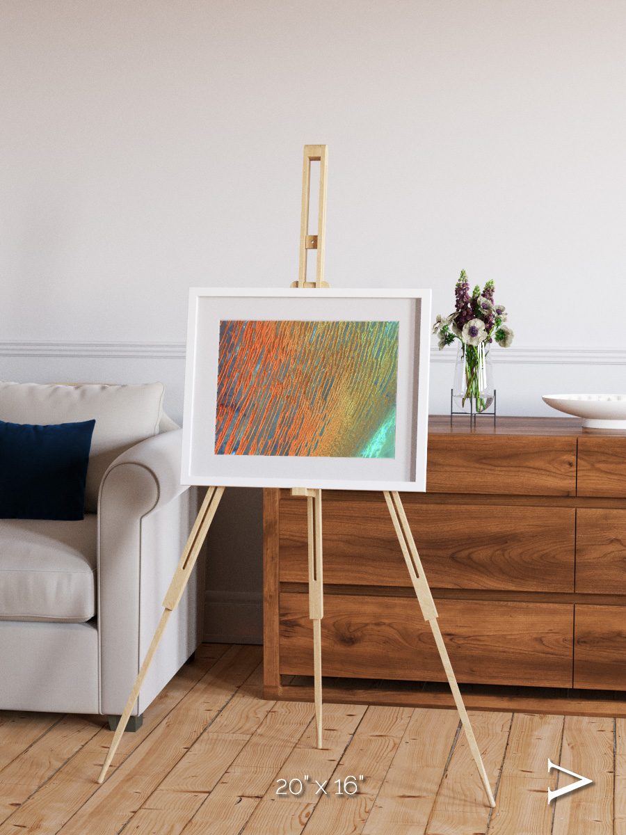 Windwritten Sands, Erg Chech Framed & Mounted Print