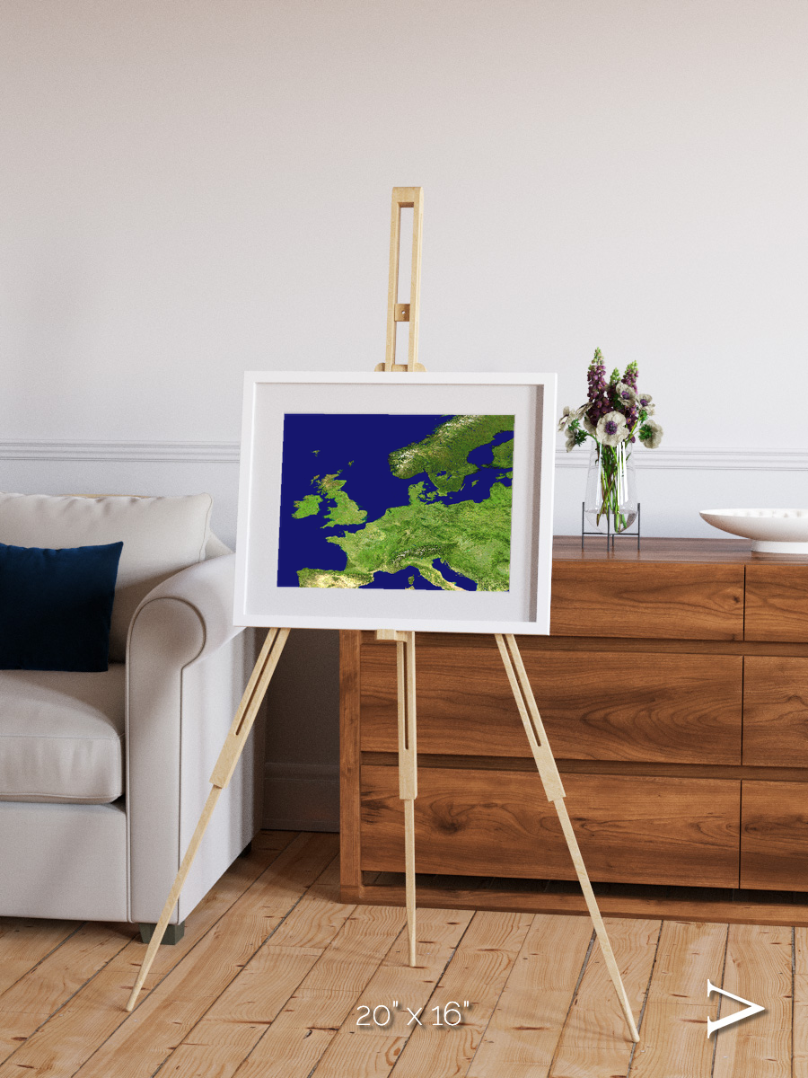 Arctic Outpost, Europe Framed & Mounted Print