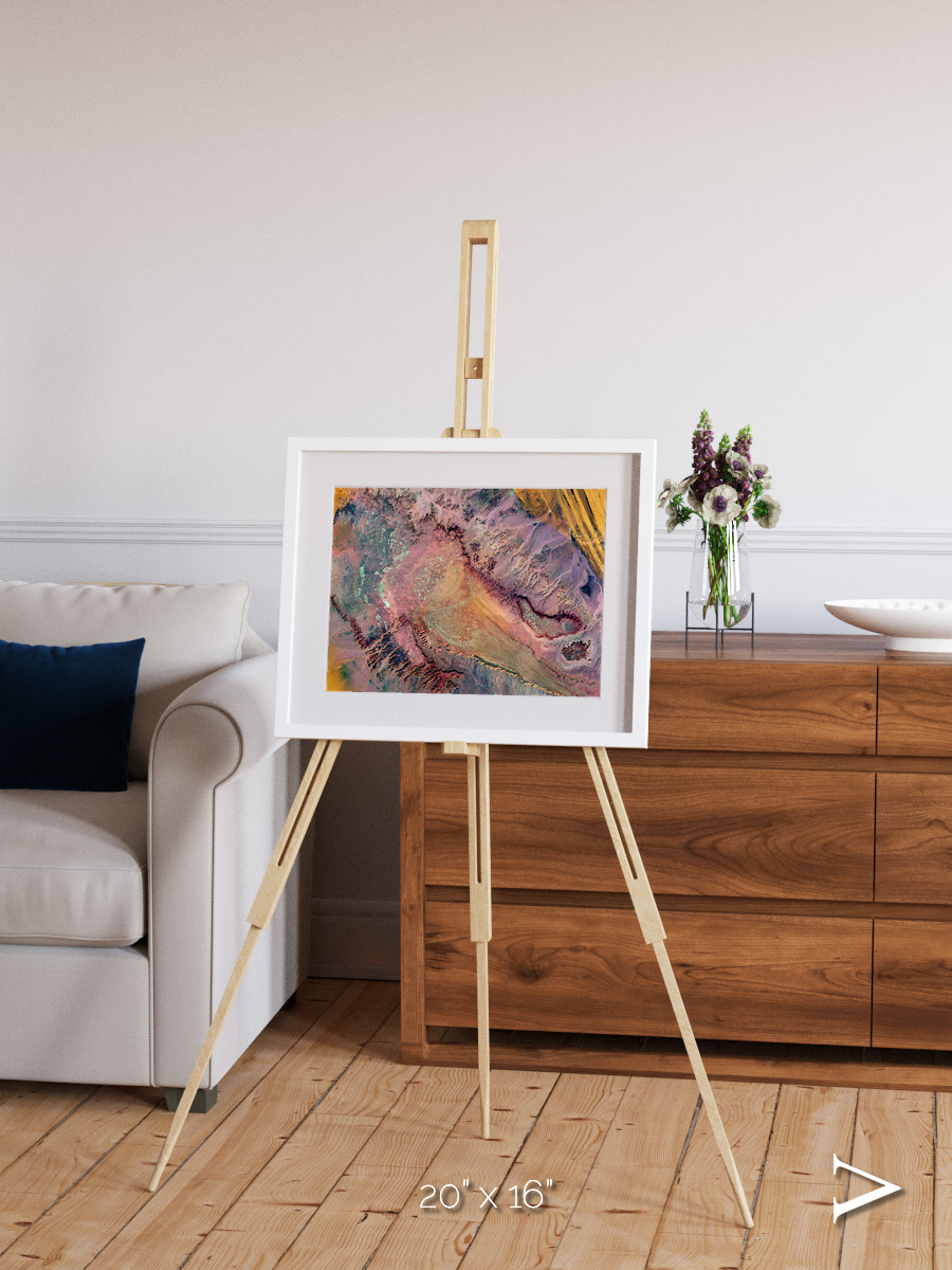 Echoes of Water, Western Desert Framed & Mounted Print
