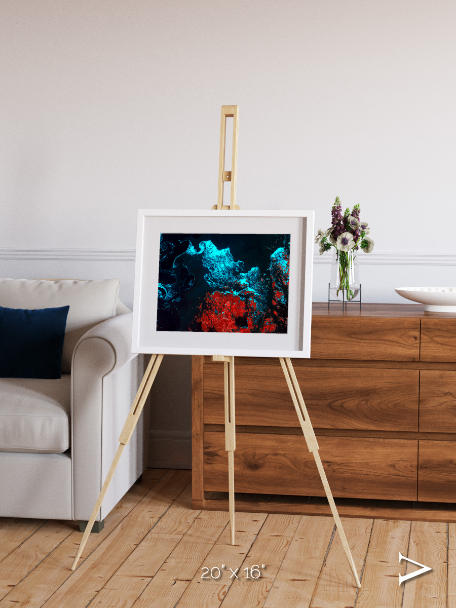 Island Sanctuary, Ghostly Grease Ice Framed & Mounted Print