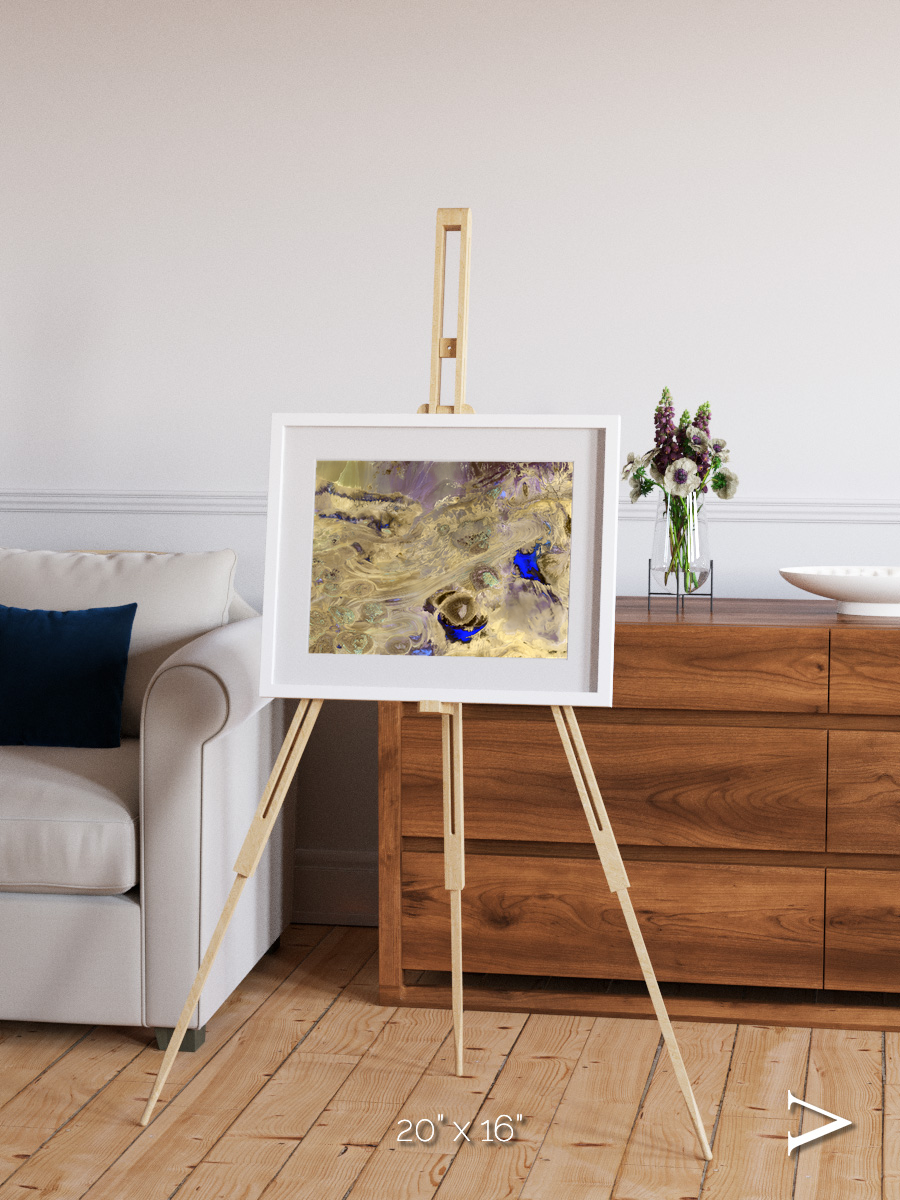 Salt Mirror, Great Salt Desert Framed & Mounted Print
