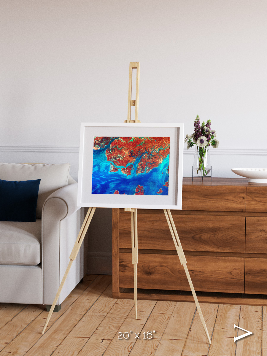 River and Plain, Guinea-Bissau Framed & Mounted Print