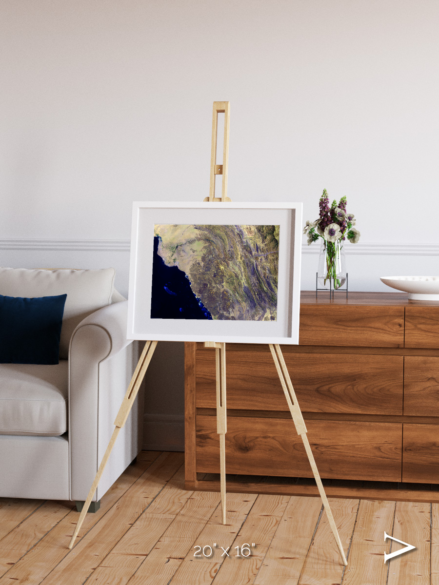 Fire Fields, Harrat Al Birk Framed & Mounted Print