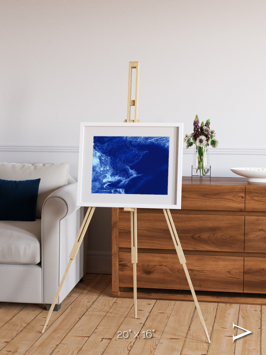 Wind Signatures, Ice Stars Framed & Mounted Print