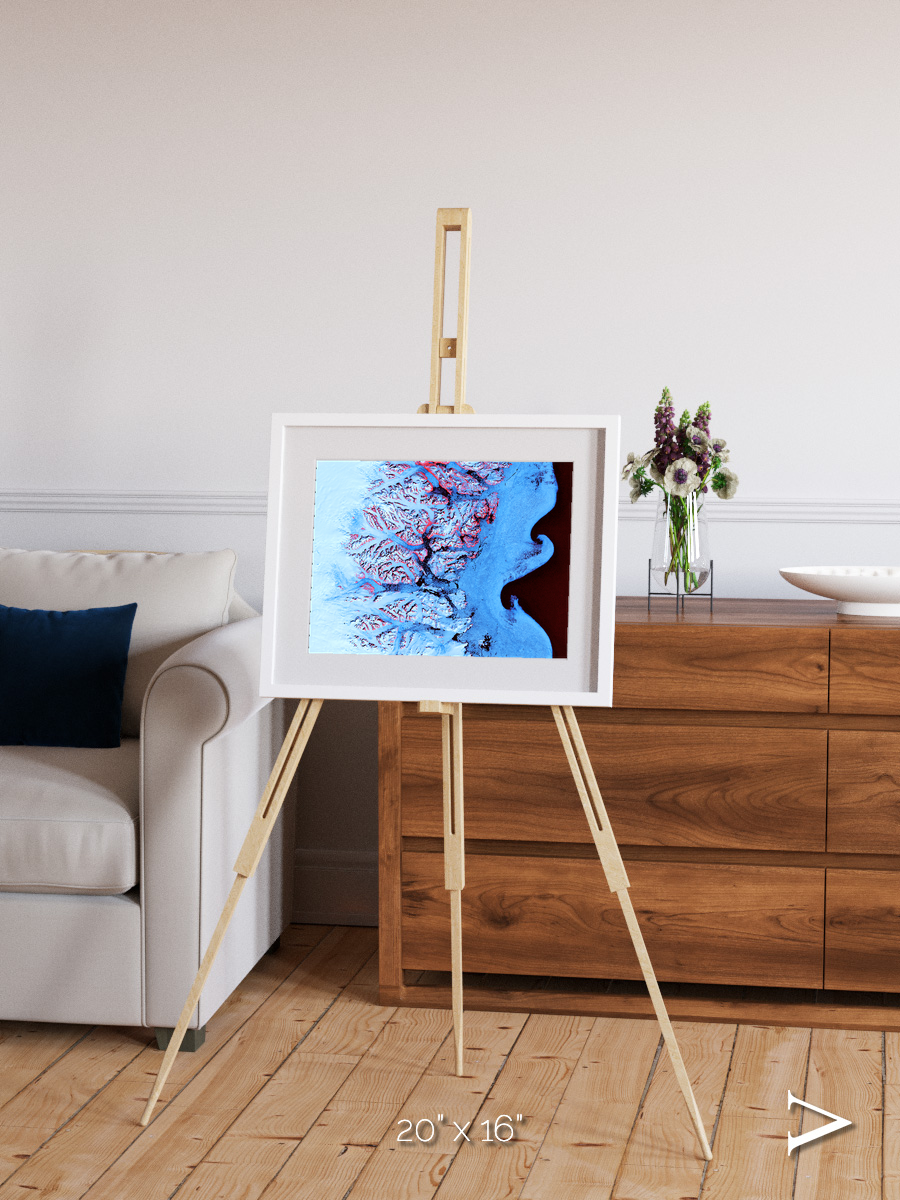 Polar Flow, Ice Waves Framed & Mounted Print