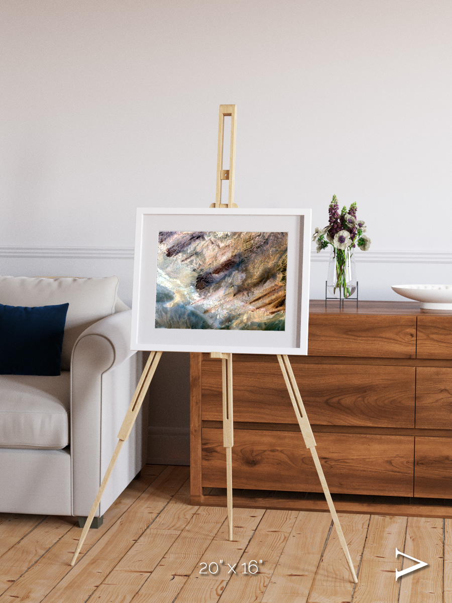 Lava Lines, Impact Framed & Mounted Print