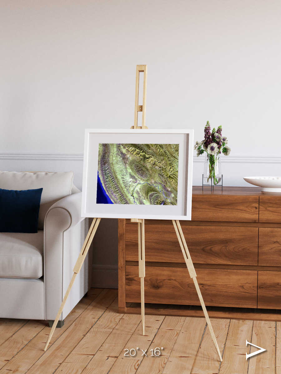 Channel Lines, Konari Iran Framed & Mounted Print