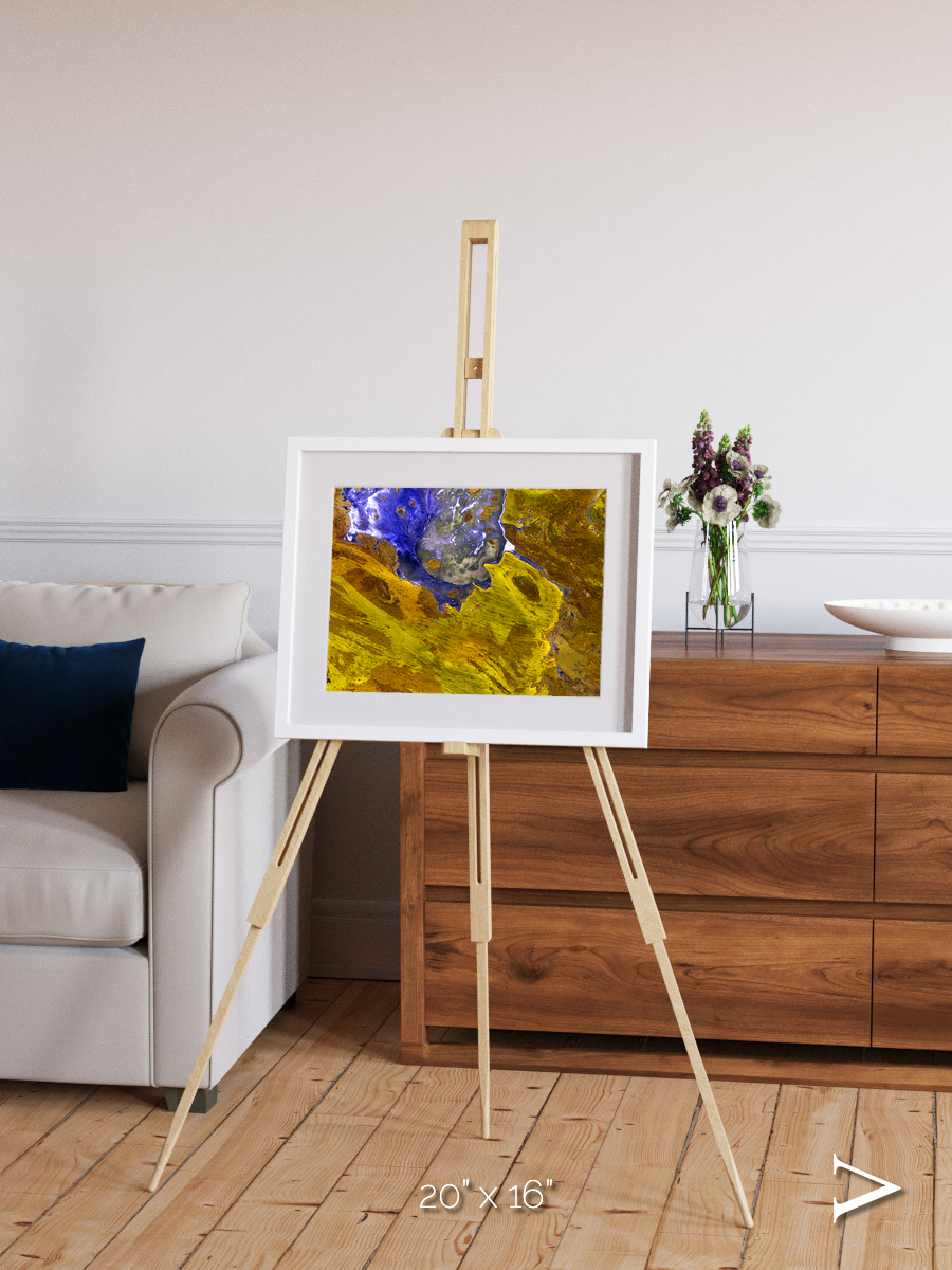 Saline Patterns, Lake Disappointment Framed & Mounted Print