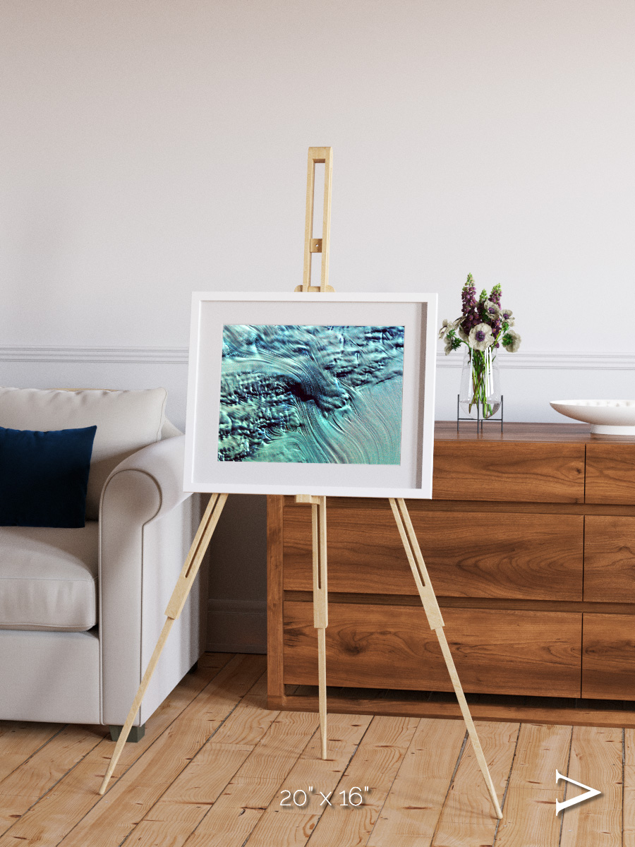 Ice River, Lambert Glacier Framed & Mounted Print