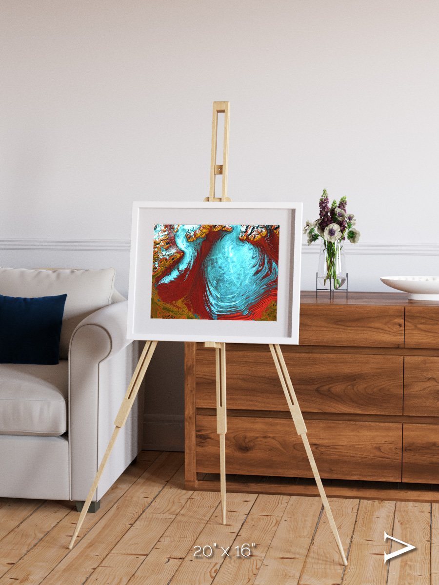 Glacial Passage, Malaspina Glacier Framed & Mounted Print