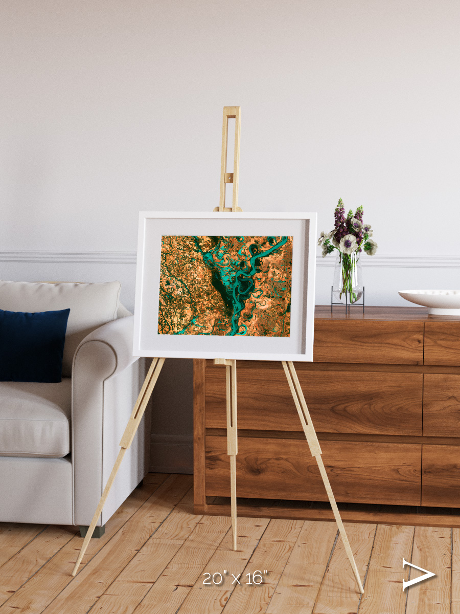 River’s Dance, Mississippi Framed & Mounted Print