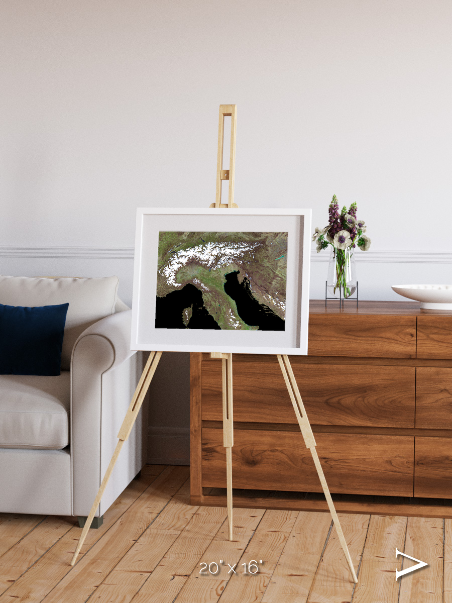 Tidal Patterns, Mediterranean Sea Framed & Mounted Print