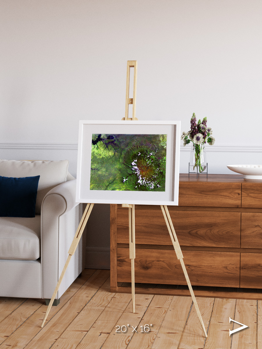 Vortex Trails, Mount Elgon Framed & Mounted Print