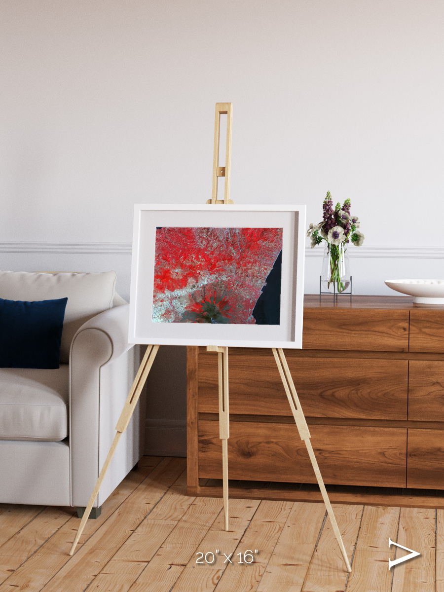 Painted Archipelago, Mt Etna Framed & Mounted Print