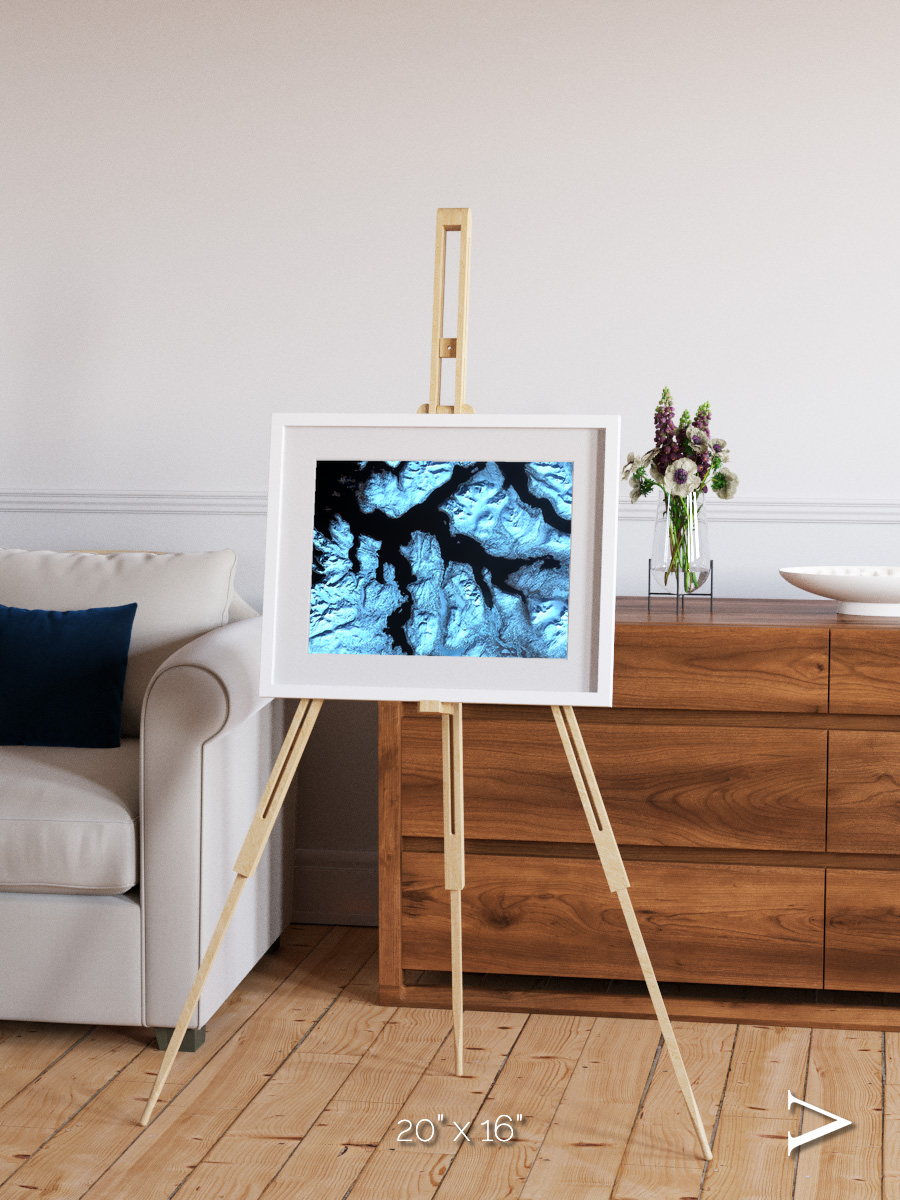 Glacial Passage, Northern Norway Framed & Mounted Print