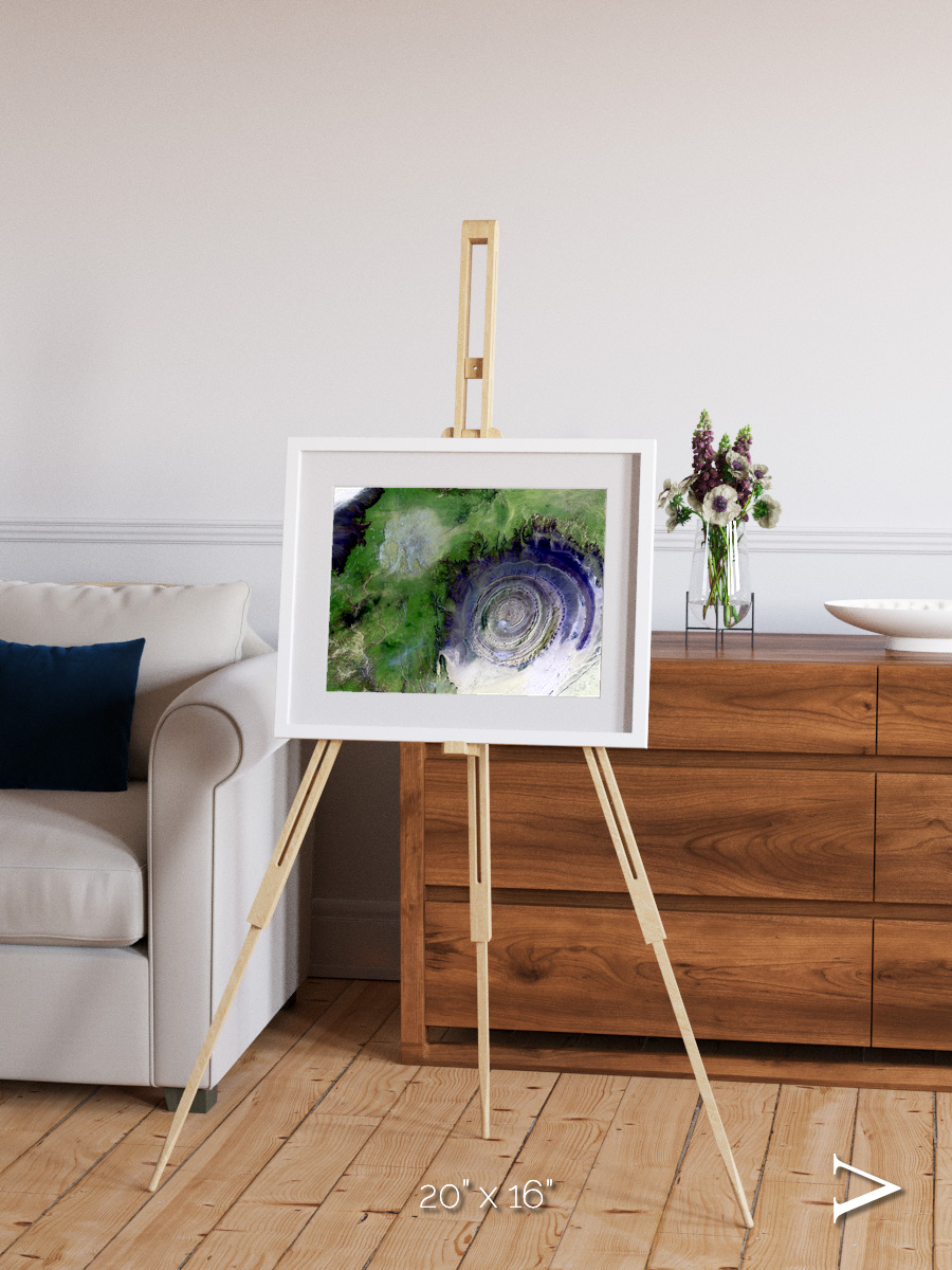 Dormant Giants, Richat Structure Framed & Mounted Print