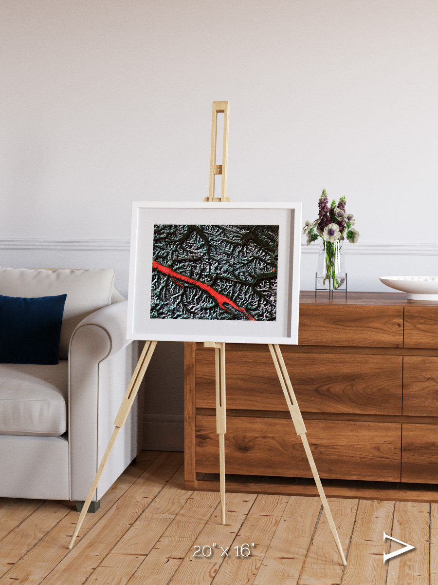 Light in the Trench, Canadian Rockies Framed & Mounted Print