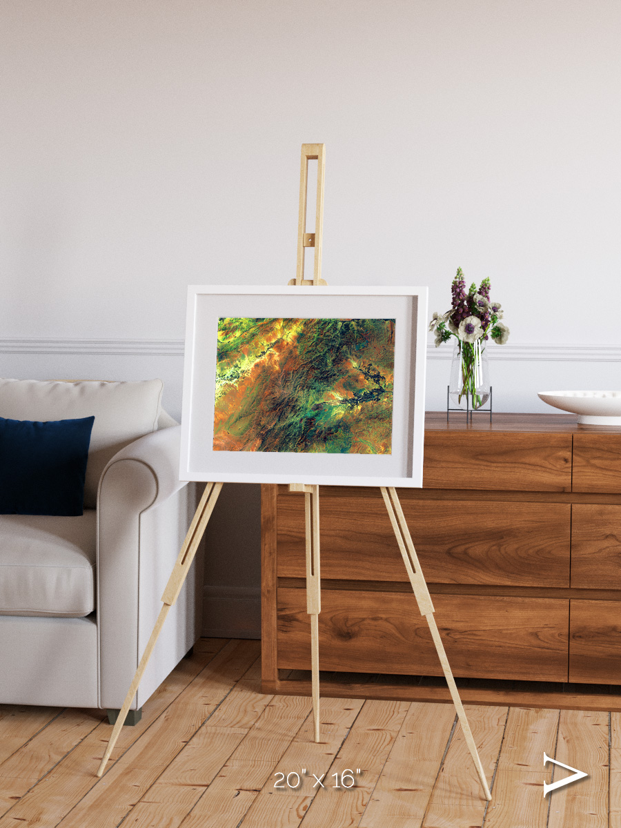 Irrigated Highlands, Eastern Afghanistan Framed & Mounted Print