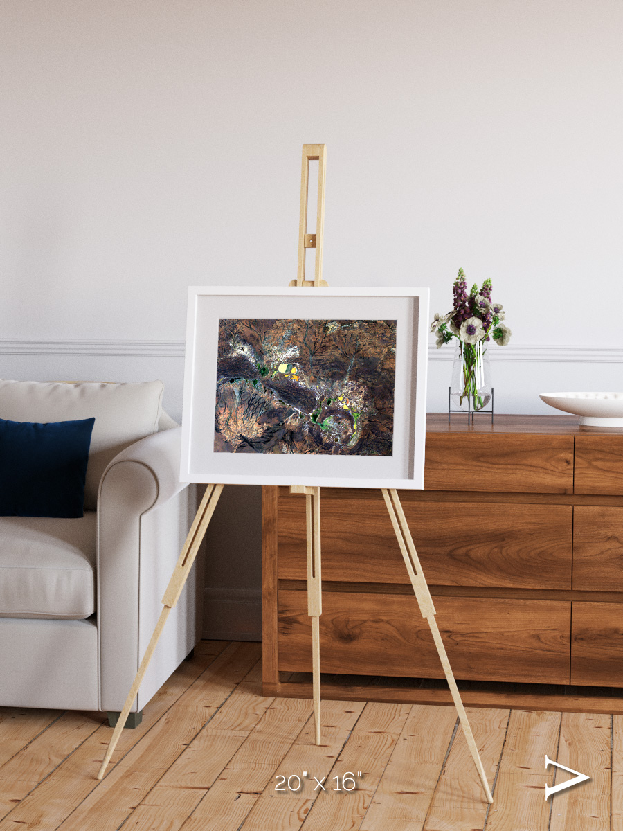 Ancient Impact, Shoemaker Crater Framed & Mounted Print