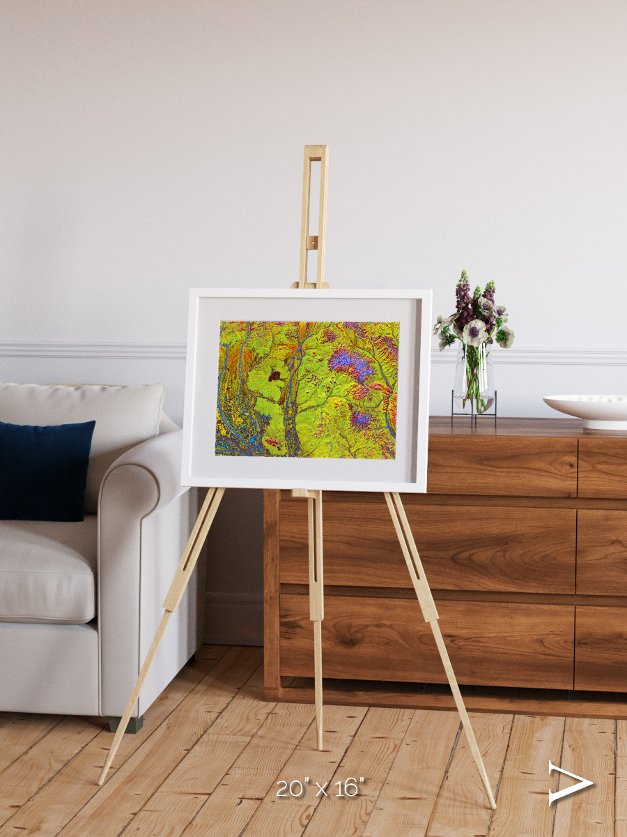 Glacial Ribbons, Chaunskaya Bay Framed & Mounted Print