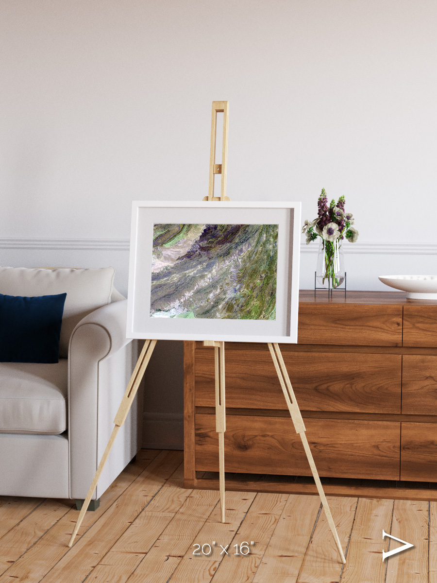 Rugged Relief, Sulaiman Mountains Framed & Mounted Print