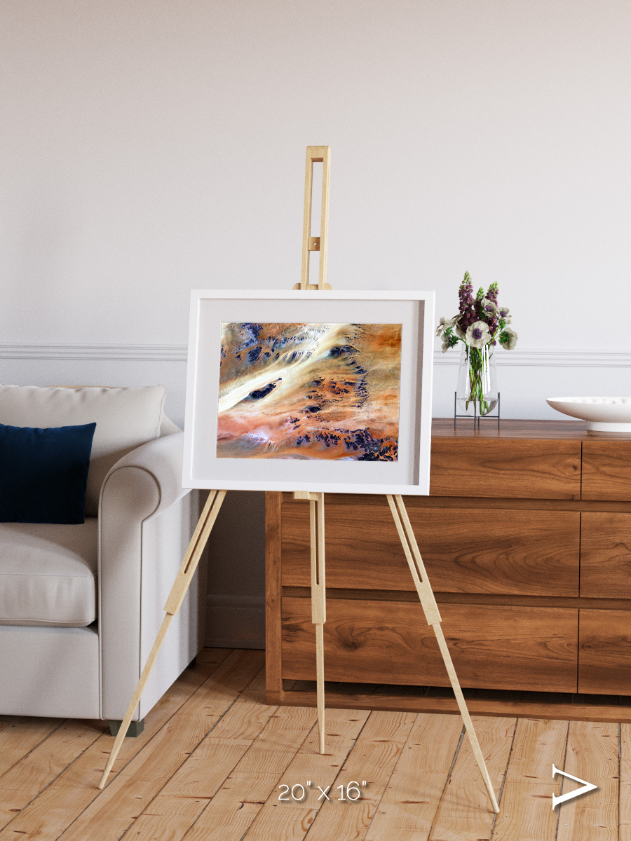 Shifting Dunes, Terkezi Oasis Framed & Mounted Print