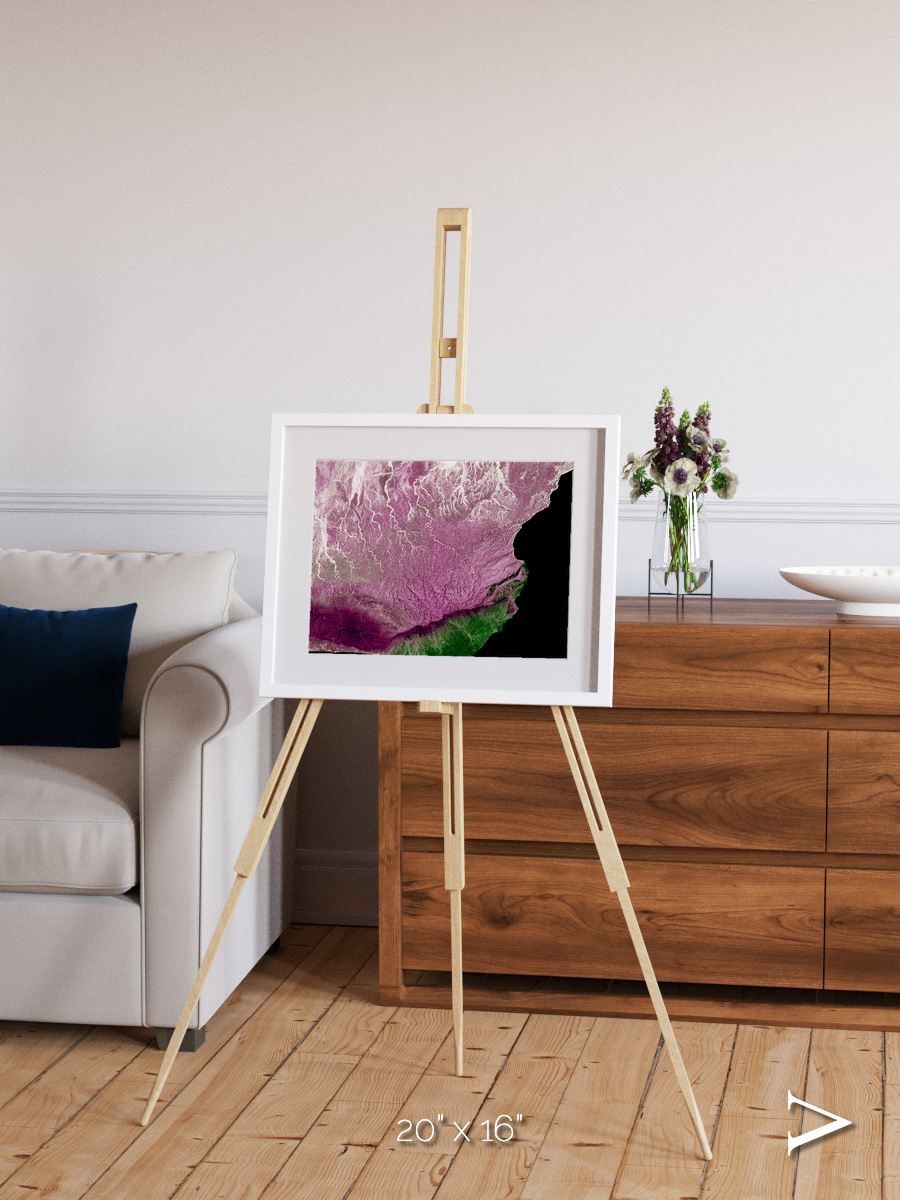 Monsoon Divide, Dhofar Framed & Mounted Print