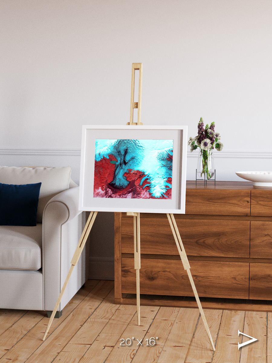 Polar Flow, Vatnajokull Glacier Ice Cap Framed & Mounted Print