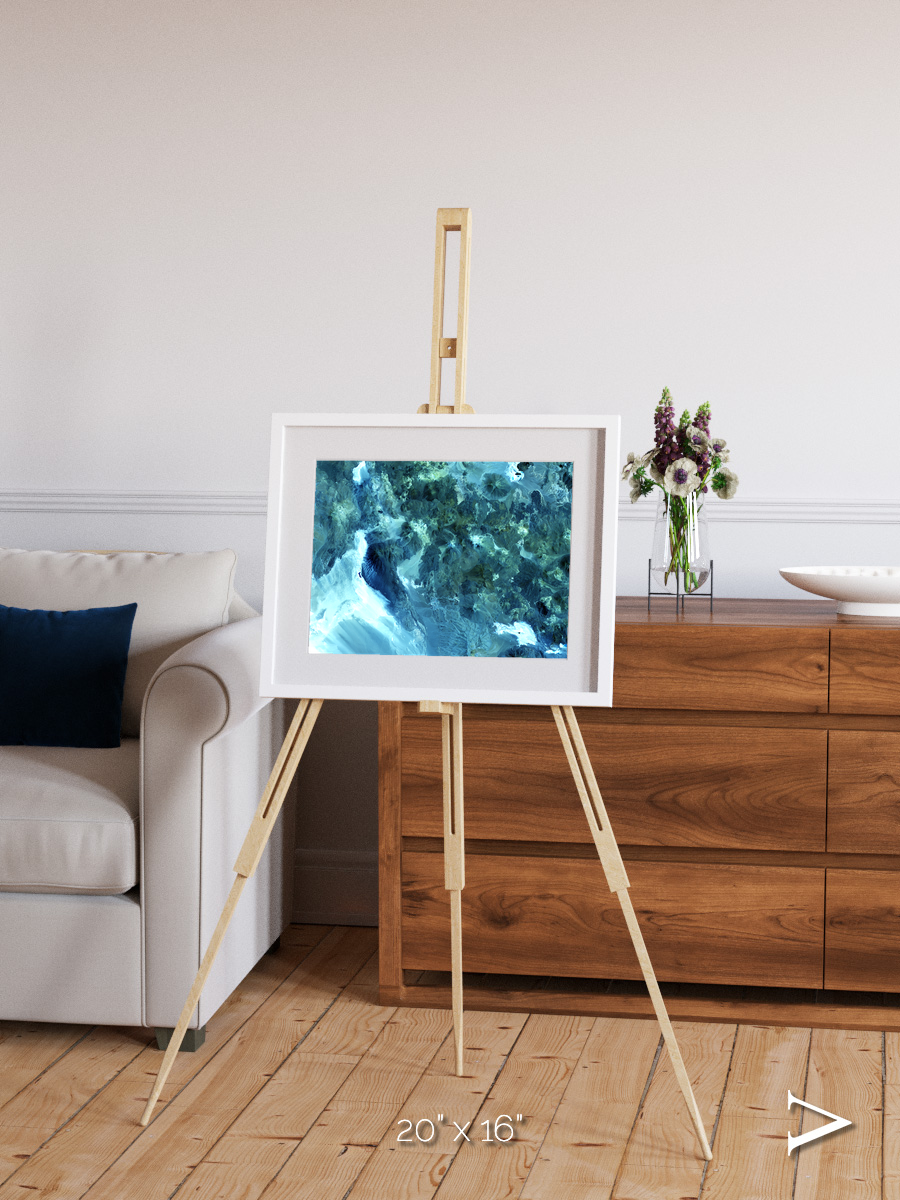 Heat Scars, Volcanoes Framed & Mounted Print