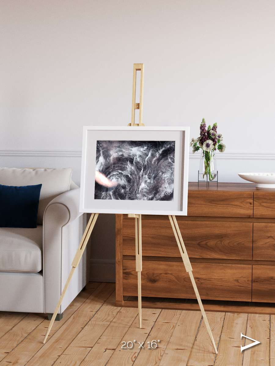 Wind Signatures, Whirlpool in the Air Framed & Mounted Print