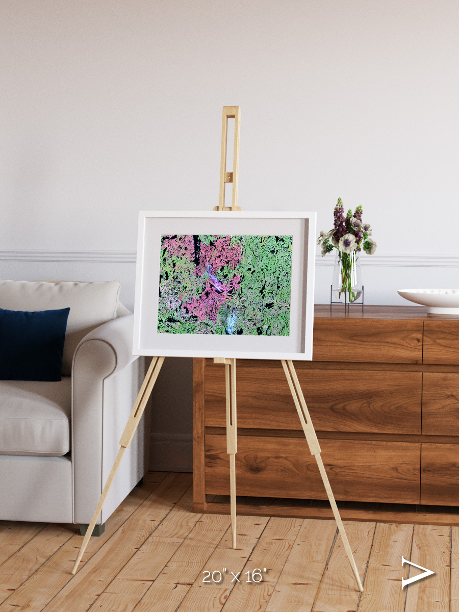 Ice River, Yellowknife Wetlands Framed & Mounted Print