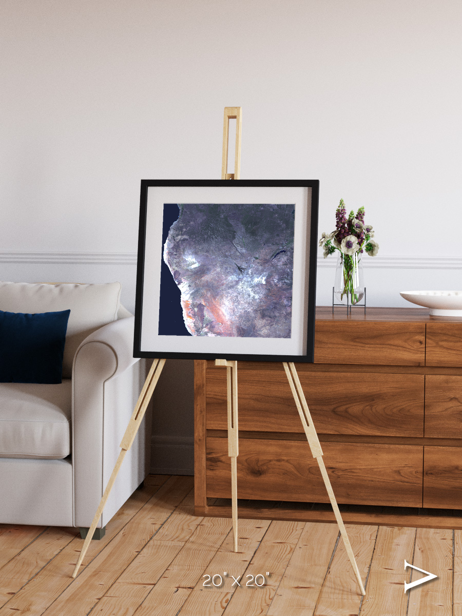 Sunlit Dunes, Africa Framed & Mounted Print