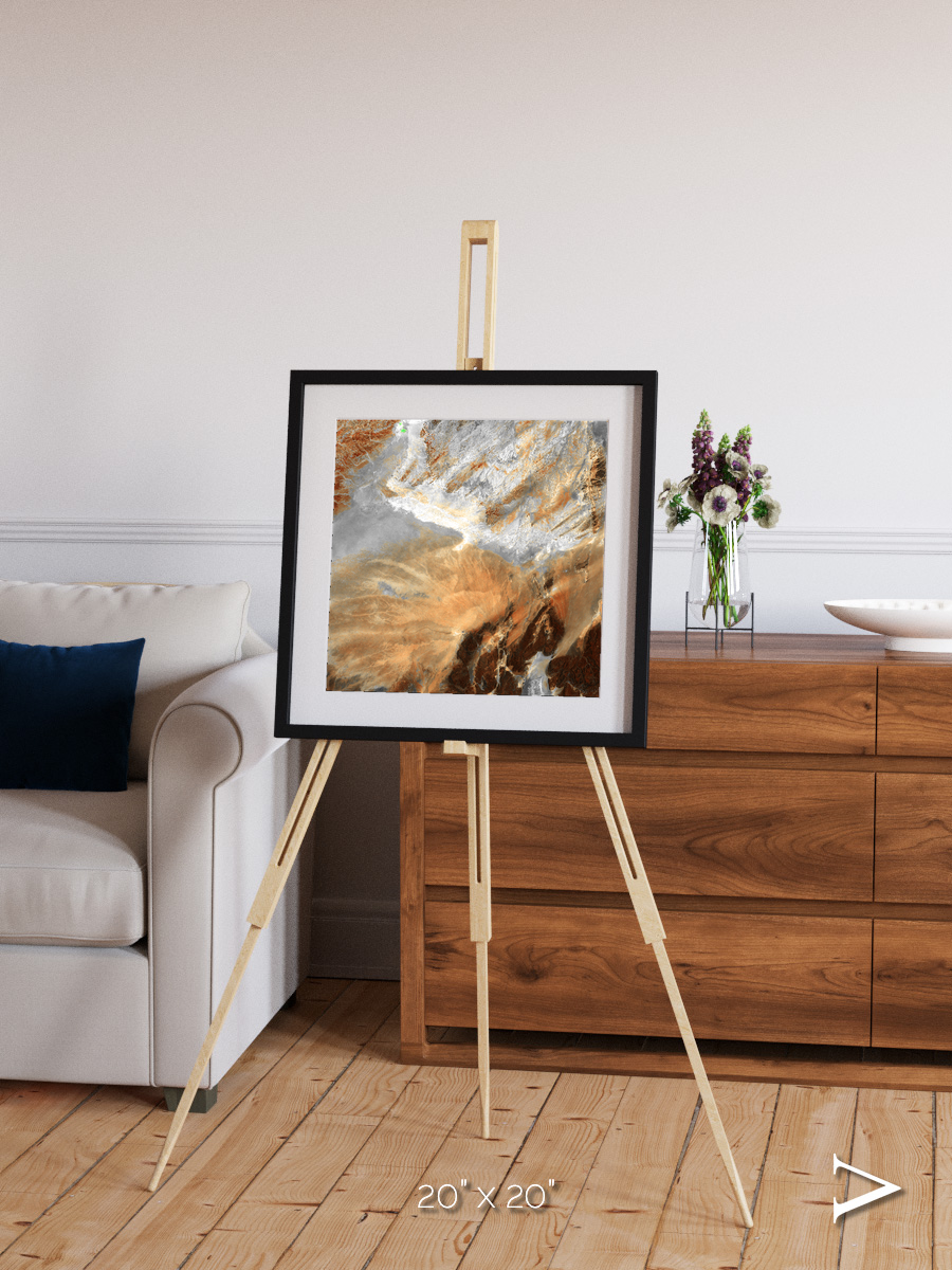 Etched Sands, Algerian Sahara Framed & Mounted Print