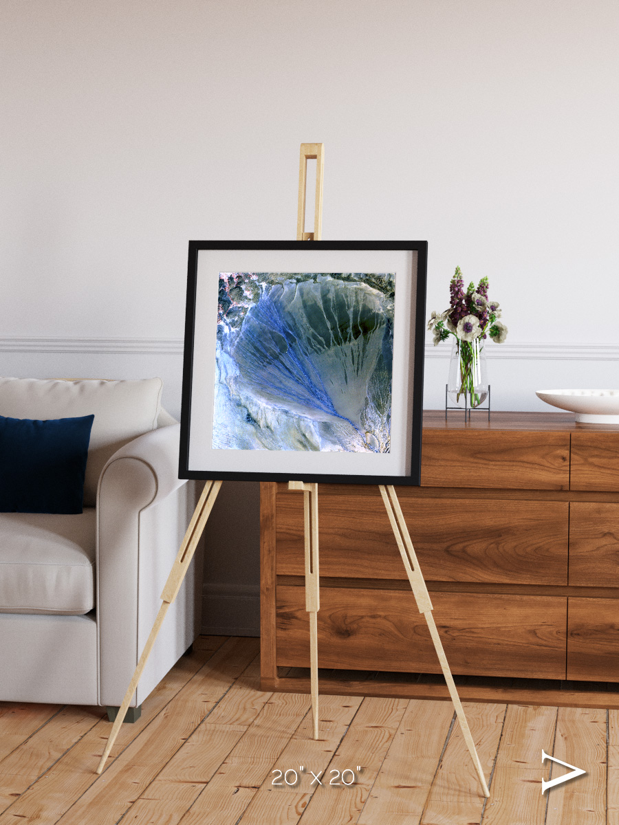 Sunlit Dunes, Alluvial Fan Framed & Mounted Print