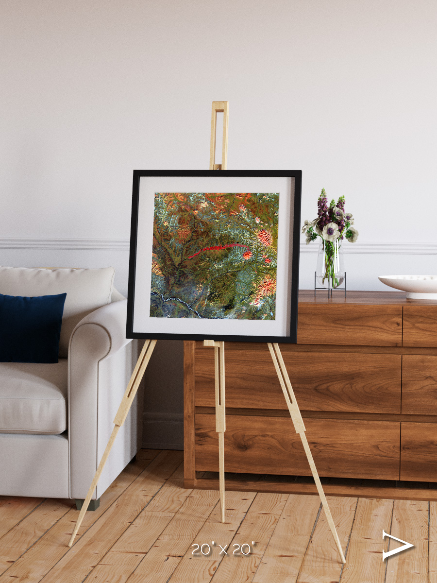 Ash and Stone, Anyuyskiy Volcano Framed & Mounted Print