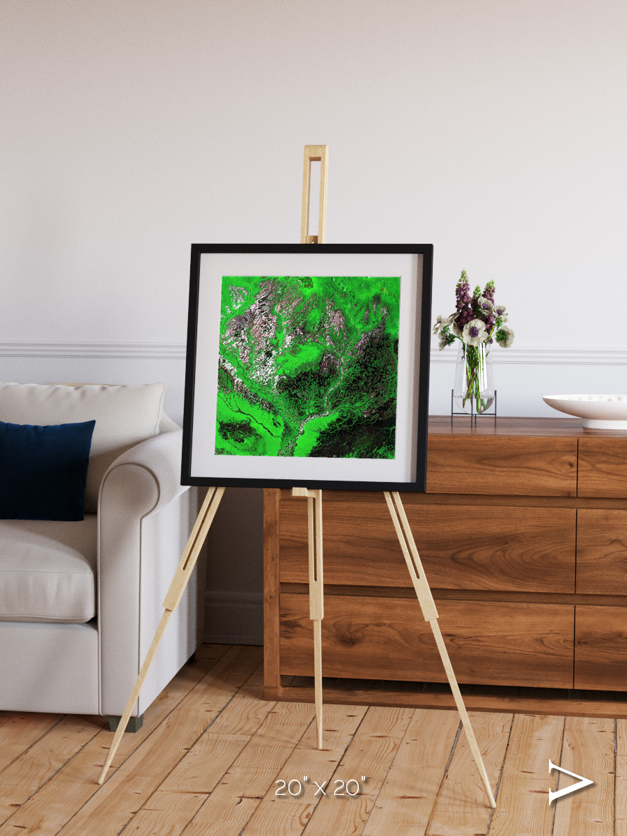 Ribbon River, Araca River Framed & Mounted Print