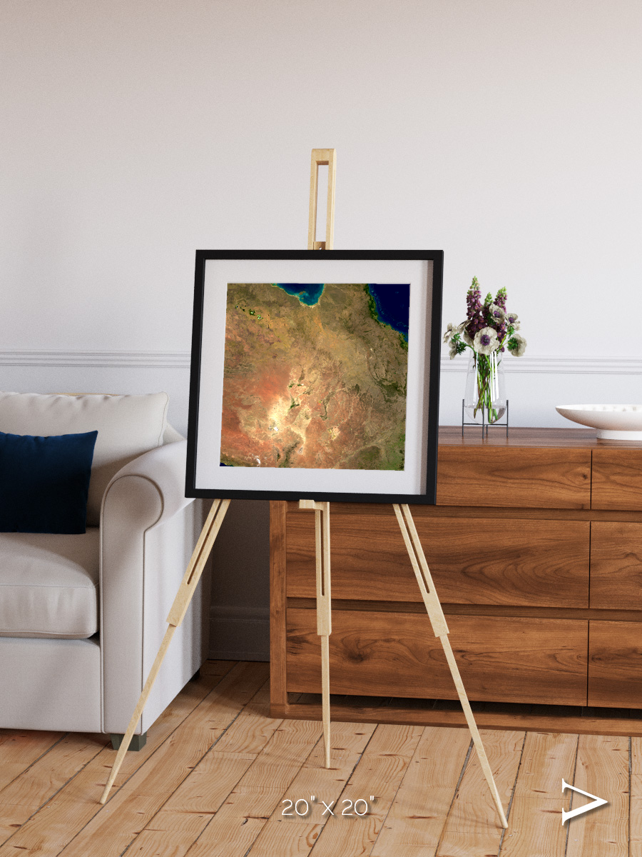 Winding Waters, Australia Framed & Mounted Print