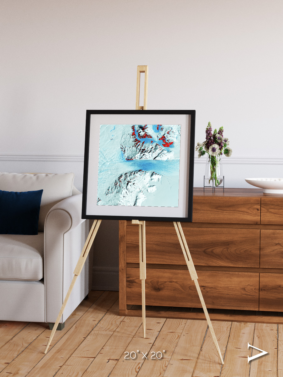 River of Ice, Byrd Glacier Framed & Mounted Print