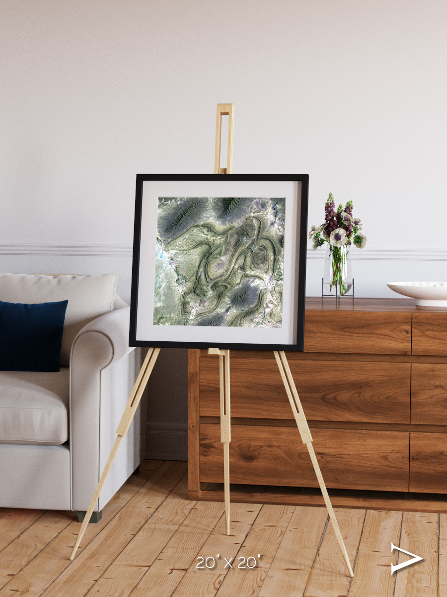 Rugged Relief, Coahuila Mexico Framed & Mounted Print