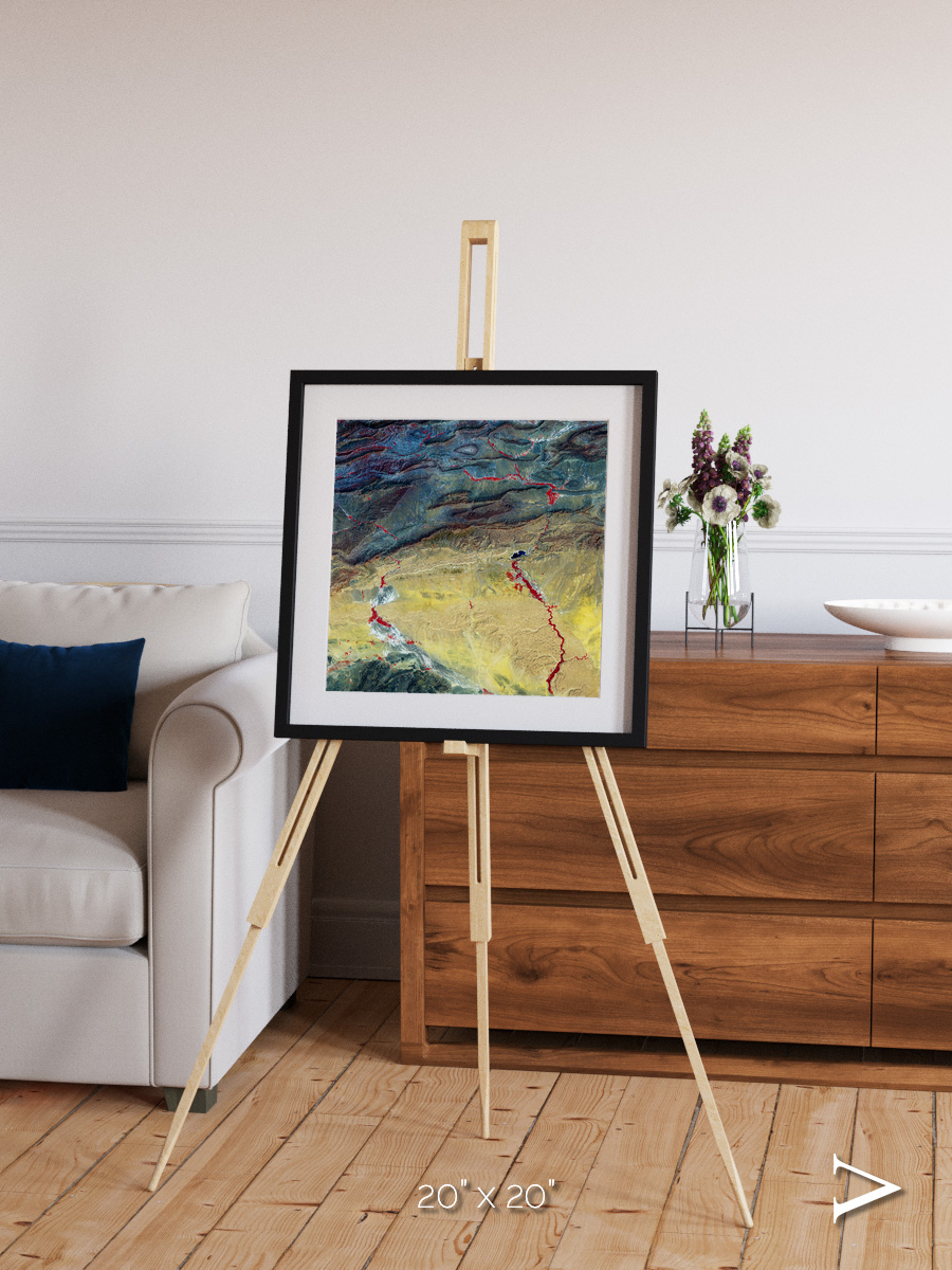 Crimson Veins, Atlas Mountains Framed & Mounted Print